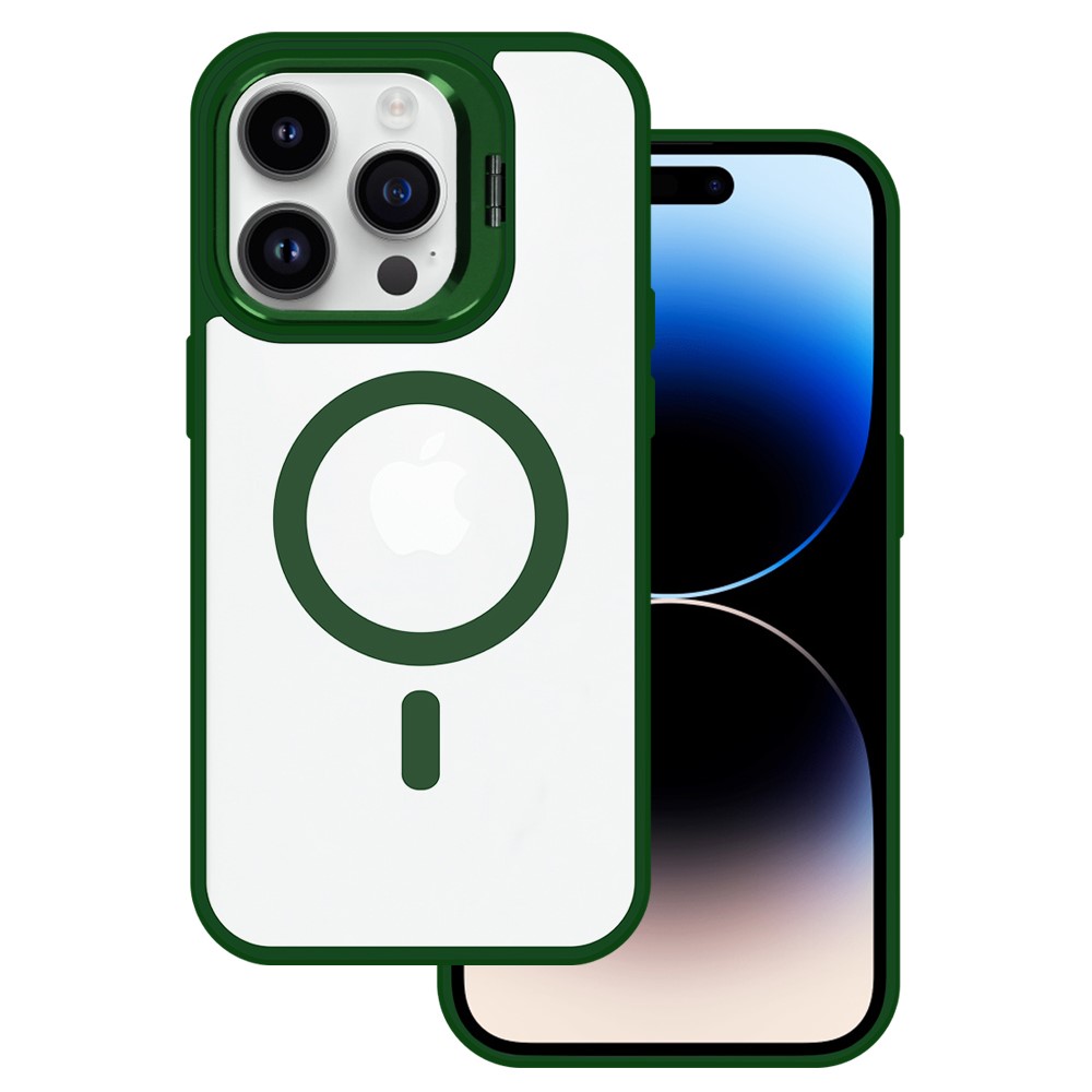 Husa Protectie Impact MagSafe cu Inel-Stand Iphone 13 Pro Max Compatibil -Verde - 3 | YEO